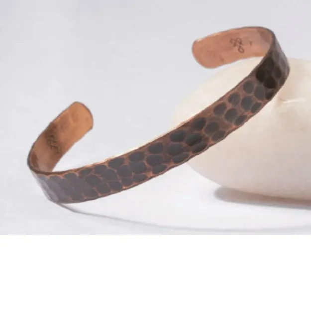 Bild von Kupferarmband Rustikal Hammerschlag