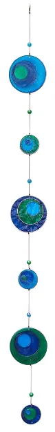 Bild von Suncatcher Peacock Fiberglas türkis, blau, grün, 60cm