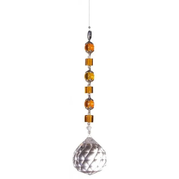 Bild von Suncatcher amberfarben 20 cm, Glas und Metall