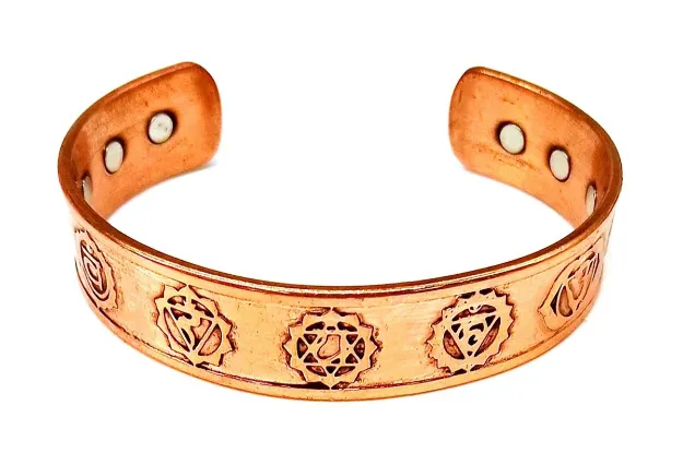 Bild von Armreif 7 Chakra Messing/Kupfer mit Magnet 1,5x15cm