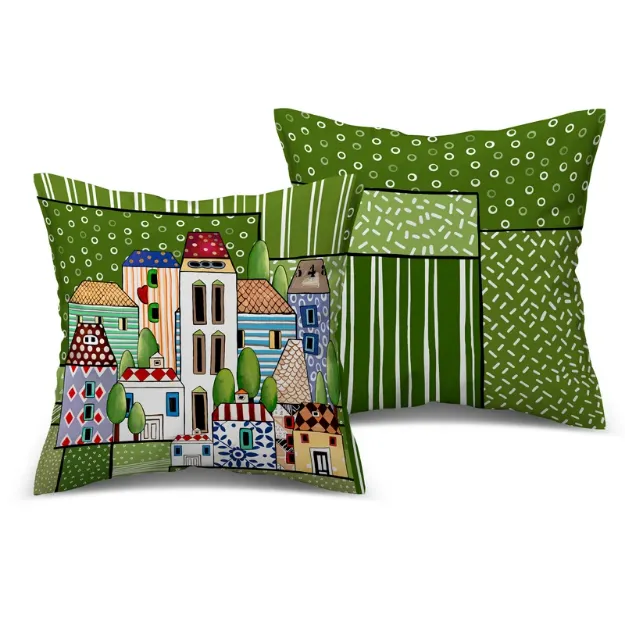 Bild von CUSHION PAESE MIO GREEN CM40X40