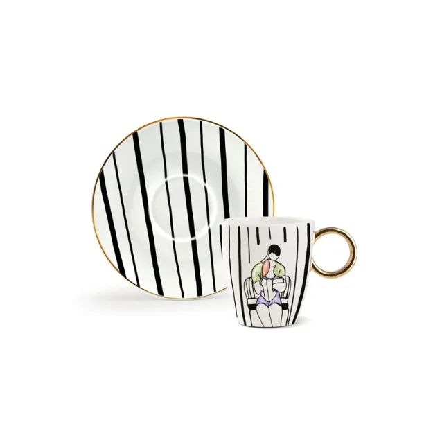 Bild von TAZZINA CAFFE' C/PIATTINO NOI ABBRACCI ML 80