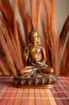 Bild von Segnender Buddha aus Messing 14cm