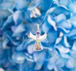 Bild von Anhänger Engel mit Chakrasteinen