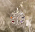 Bild von Anhänger Elfenbaum mit Chakrasteinen