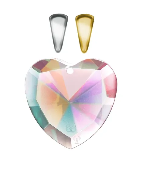 Bild von LichtWesen Inner Glow – Kristallherz mit Goldclip