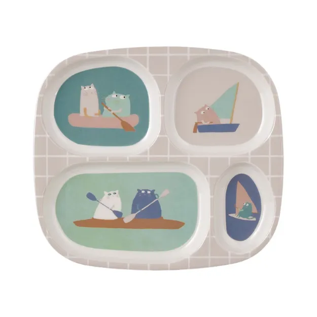 Bild von 4-compartment serving tray  the sailing cats, VE-6