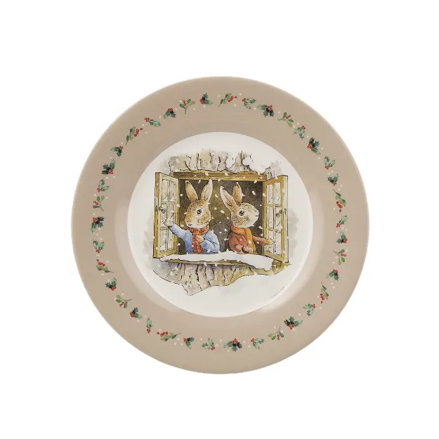 Bild von dessert plate peter rabbit window christmas , VE-6