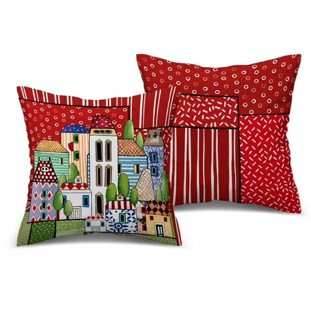 Bild von CUSHION PAESE MIO RED CM40X40