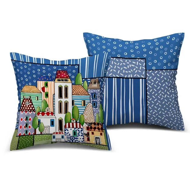 Bild von CUSHION PAESE MIO BLUE CM40X40