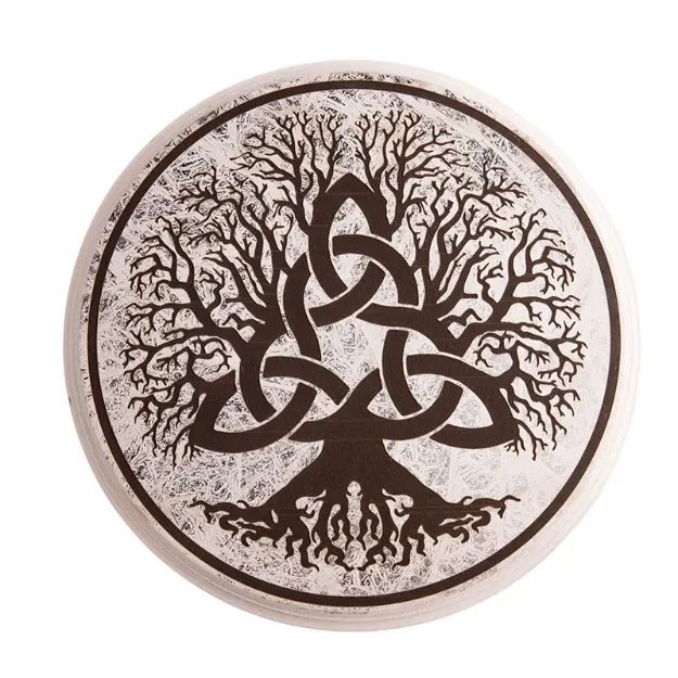 Bild von Energieplatte Triskellbaum Weiss und Gold