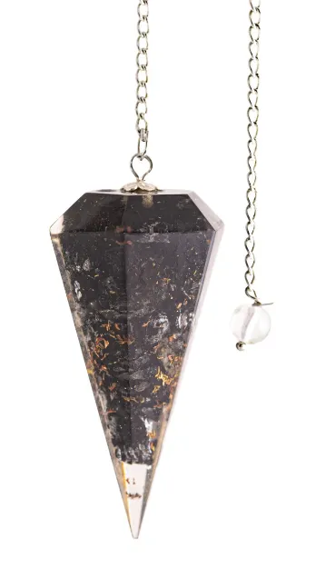 Bild von sechskantiger Orgonpendel Schungit