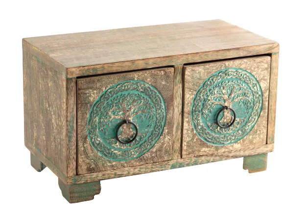 Bild von Holzschränkchen Baum des Lebens