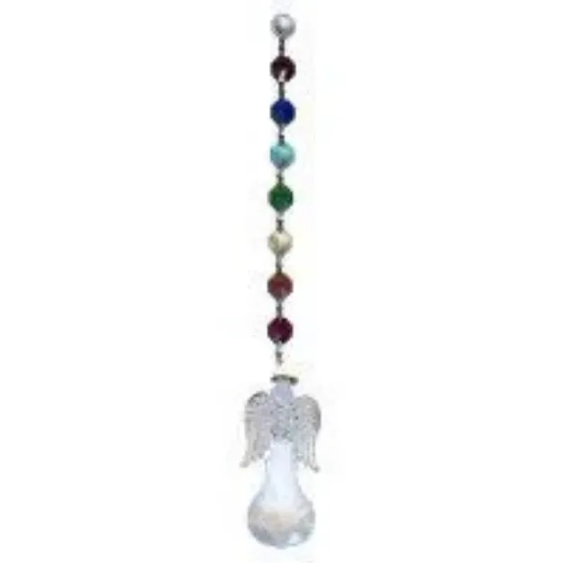 Bild von Suncatcher Regebogen Achteck mit 90mm Glasengel