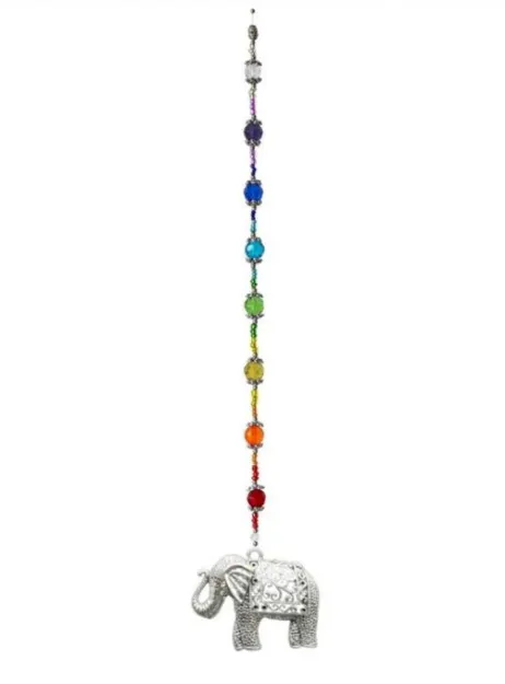 Bild von Suncatcher Rainbow Elephant aus Metall und Glas