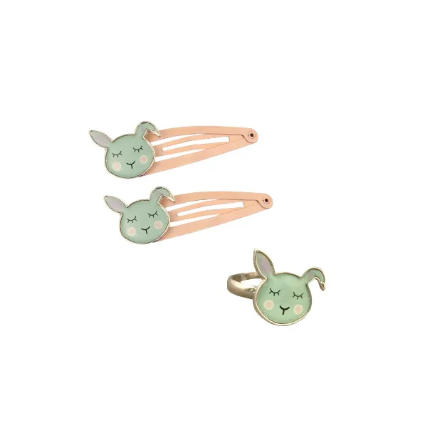 Bild von Set Bunny (2 hairclips & 1 ring), VE-10