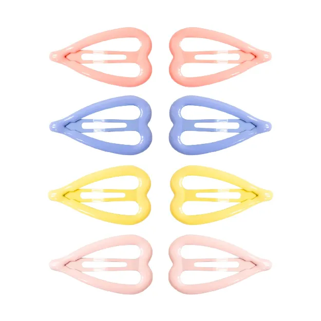 Bild von Hairclips Hearts Pastel (2/card)  Assorted 4 colours, VE-24