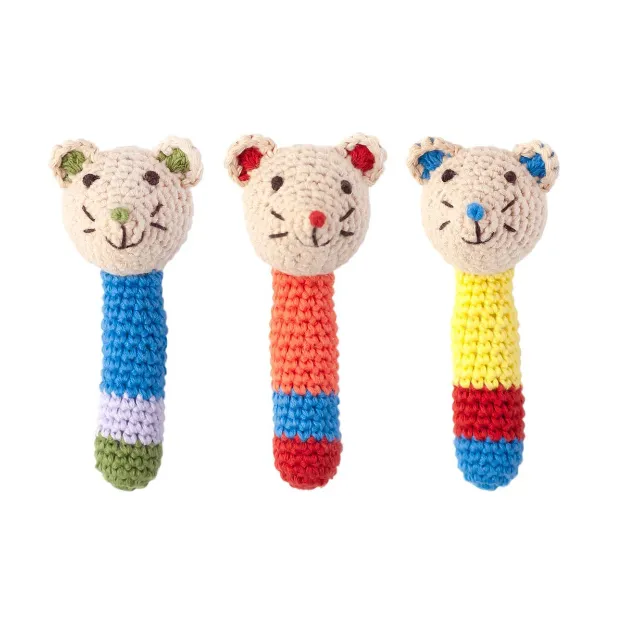 Bild von Crochet Rattle Mouse Assorted 3 designs, VE-12