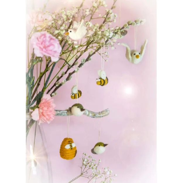 Bild von Vögelchen, 3er Set, Filz-Hänger, Fair Trade