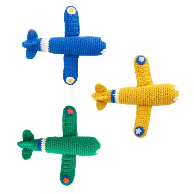 Bild von Crochet Rattle Airplane Assorted, VE-12