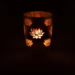 Bild von Kerzenhalter gefrostet/metallic Lotus
