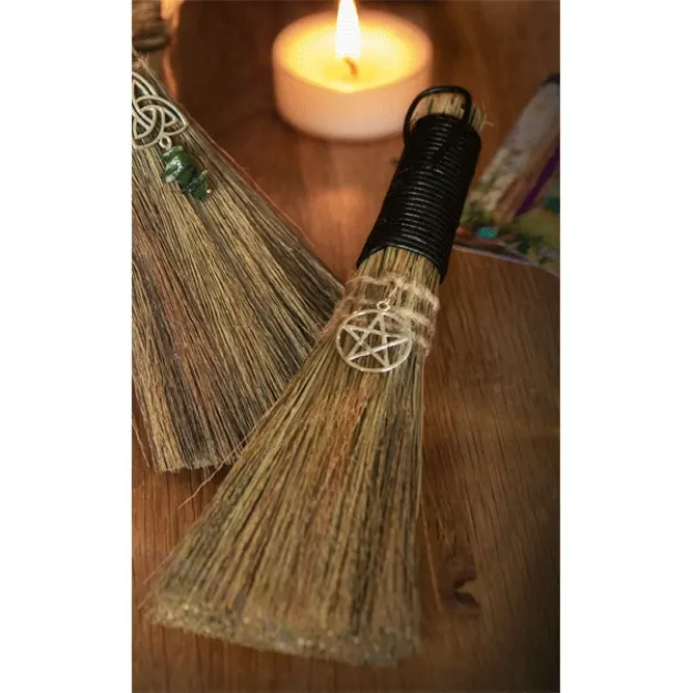 Bild von Kleiner Zauberbesen Schwarz Pentagramm