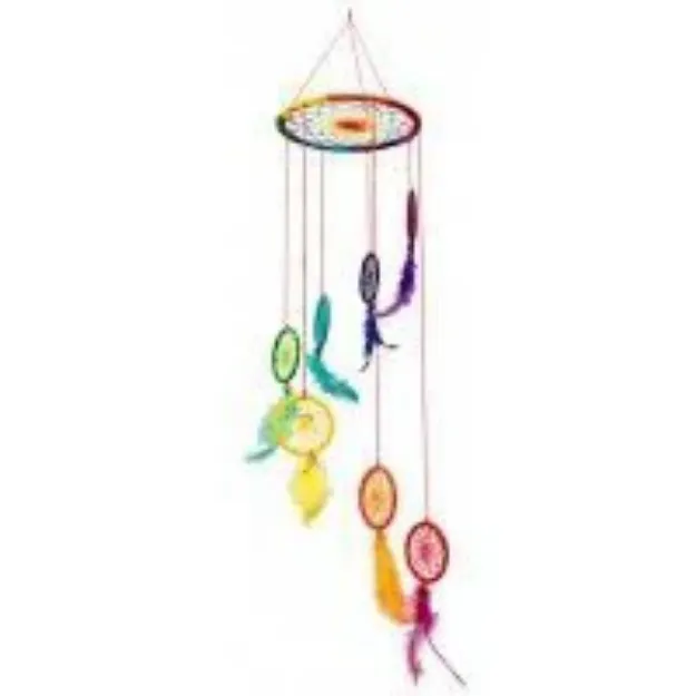 Bild von Traumfänger Mobile rainbow spiralförmig