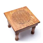 Bild von Beistelltisch aus Holz Blume des Lebens