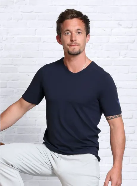 Bild von T-Shirt Bambus in dunkelblau von The Spirit of OM