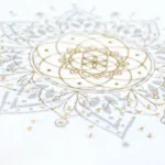 Bild von Shirt Flower of Harmony mit 1/4 Arm in weiss von The Spirit of OM