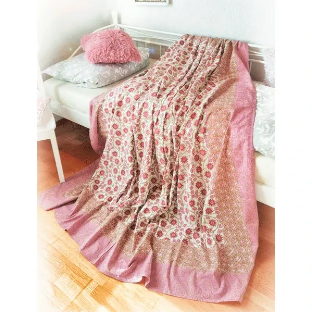 Bild von Bio-Baumwolldecke/Überwurf Maharani Bloom