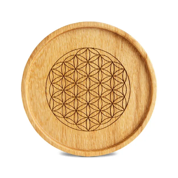 Bild von Blume des Lebens Untersetzer mit Gravur