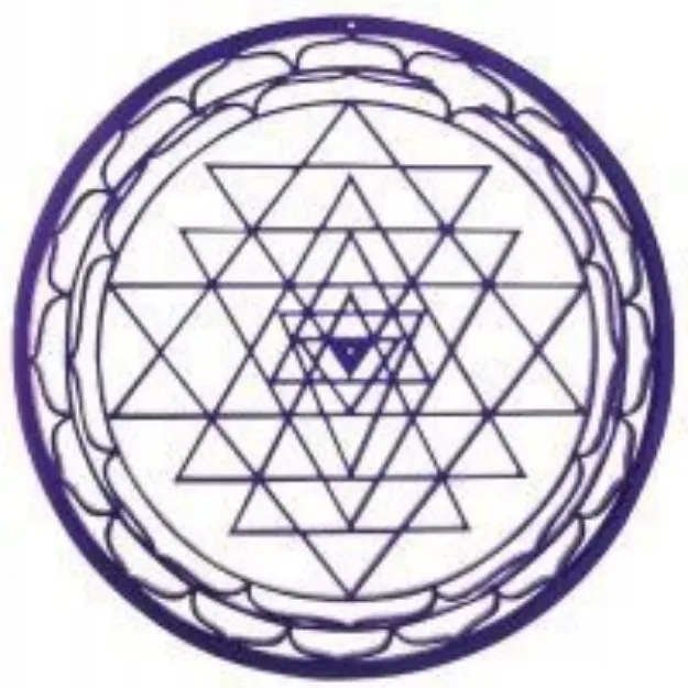 Bild von Spiritcatcher Sri Yantra Resin lila 20cm