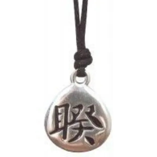 Bild von Anhänger Kuei Zinn 3cm mit Baumwollband