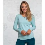 Bild von Langarm Shirt Bambus in blue-breeze von The Spirit of OM