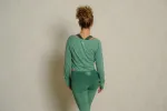 Bild von Longsleeve Crop Top - Bambus in grün von The Spirit of OM