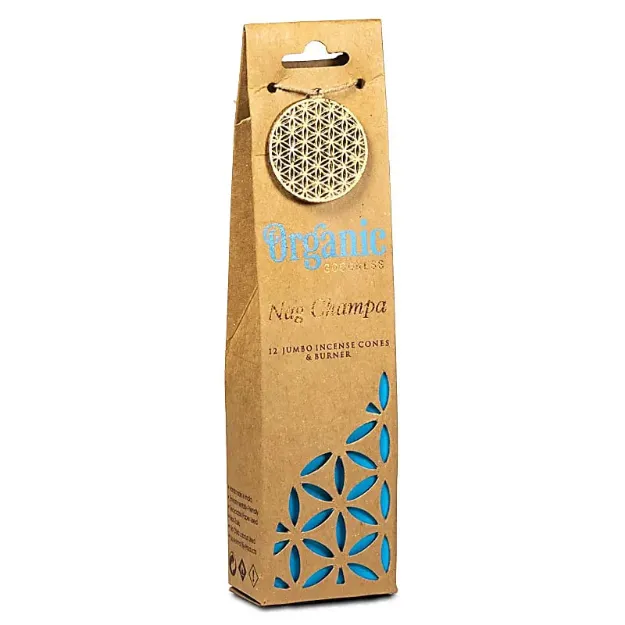 Bild von Organic Goodness Nag Champa Weihrauchkegel +  Halter