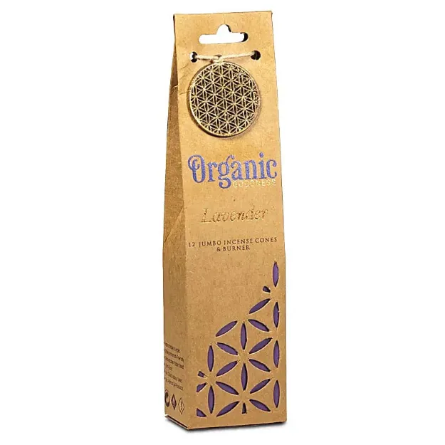 Bild von Organic Goodness Lavendel Weihrauchkegel + Halter