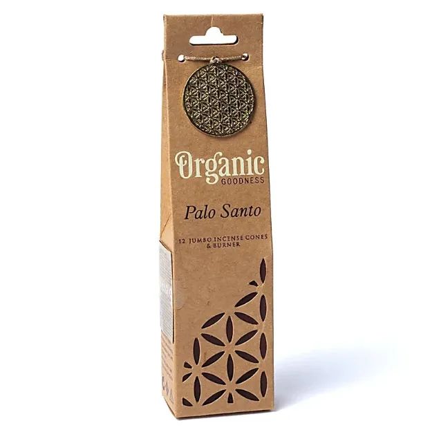 Bild von Organic Goodness Palo Santo Räucherkegel + Halter