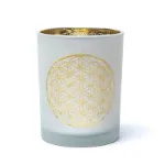 Bild von Kerzenhalter gefrostet/metallic Blume des Lebens