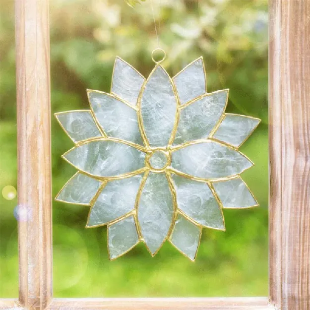 Bild von Capiz-Hänger Lotusglanz, Ø ca. 19 cm