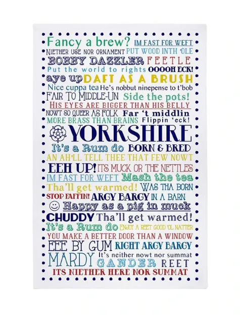 Bild von Yorkshire Born & Bred Cotton Tea Towel - Ulster Weavers