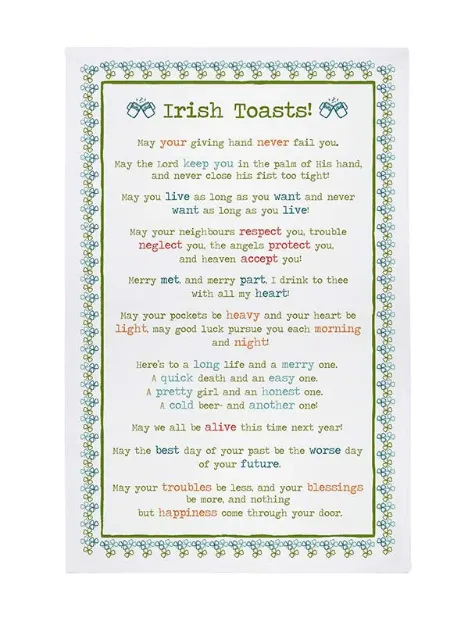 Bild von Irish Toasts Cotton Tea Towel - Ulster Weavers