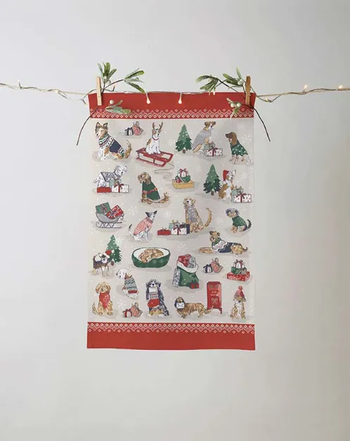 Bild von Merry Mutts Cotton Tea Towel - Ulster Weavers