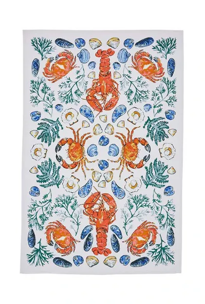 Bild von Shellfish Cotton Tea Towel - Ulster Weavers