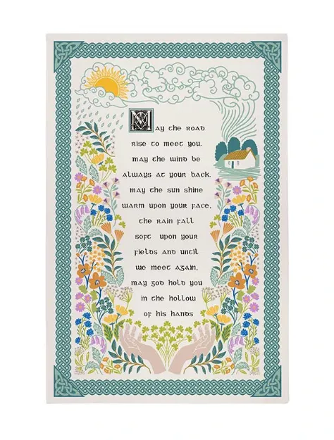 Bild von Irish Blessing Cotton Tea Towel - Ulster Weavers