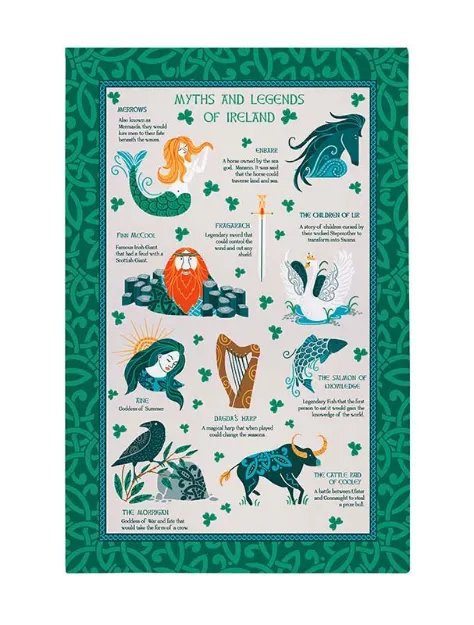 Bild von Myths & Legends Cotton Tea Towel - Ulster Weavers
