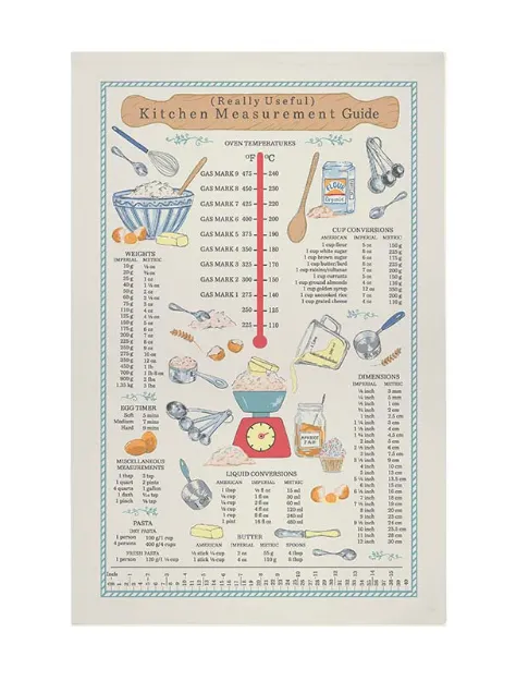 Bild von Kitchen Measurements Cotton Tea Towel - Ulster Weavers