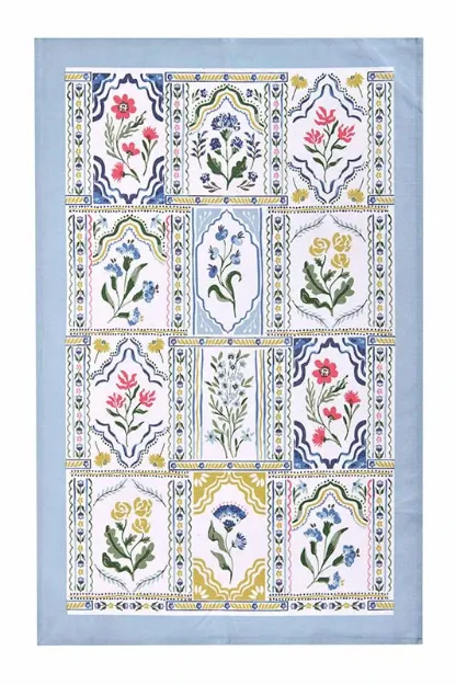 Bild von Boho Floral Cotton Tea Towel - Ulster Weavers