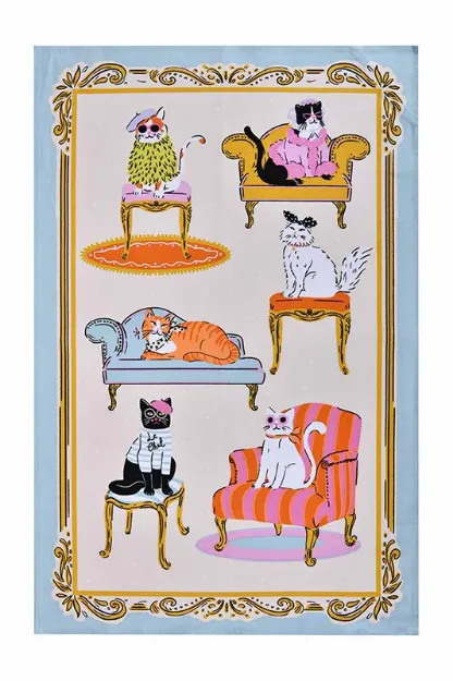 Bild von Cool Cats Cotton Tea Towel - Ulster Weavers